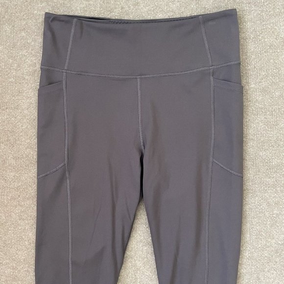 Victoria's Secret Leggings Womens 12 Grey Skinny Yoga Pants Workout Pockets - Picture 2 of 11